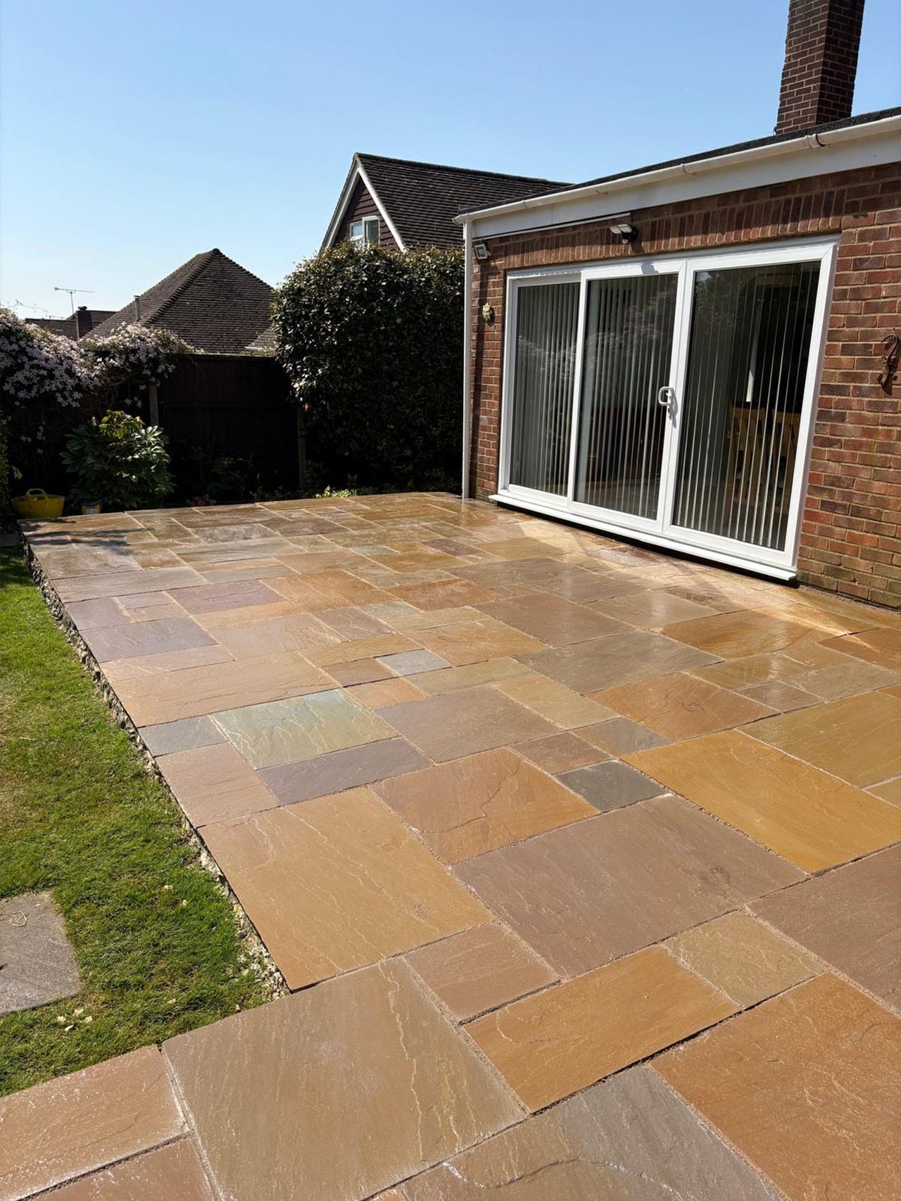 outdoor entertainment area construction